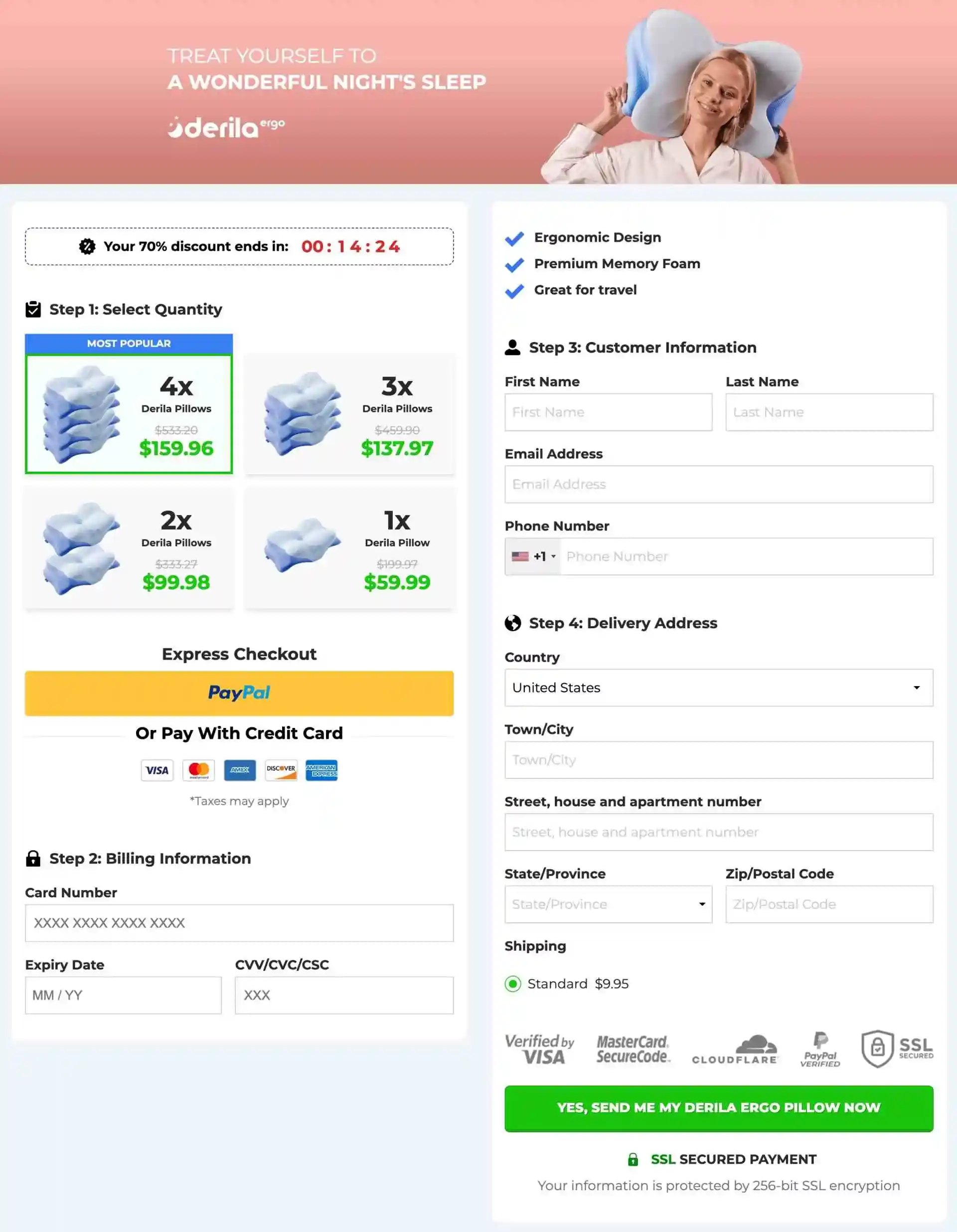 Derila Ergo Secure Checkout USA